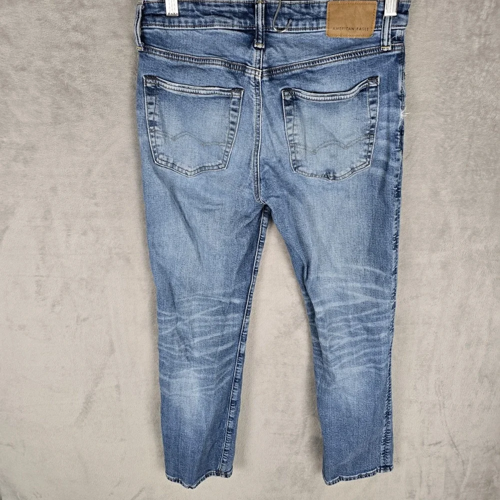 American‎ Eagle Mens Airflex+ Original Bootcut Jeans Blue 29x30 Medium Wash